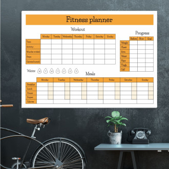 Dry-erase magnetic board fitness planner 429