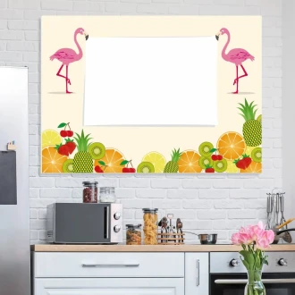Dry Erase Magnetic Whiteboard Flamingos 402