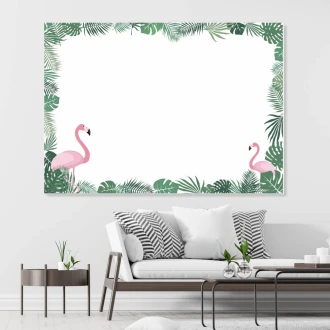 Dry Erase Magnetic Whiteboard Flamingos 497
