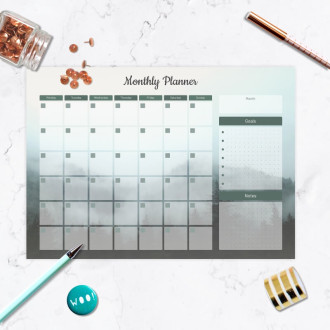 Dry-erase magnetic board Monthly planner 466