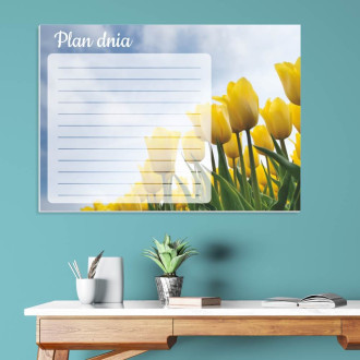 Dry erase magnetic board daily planner tulips 362