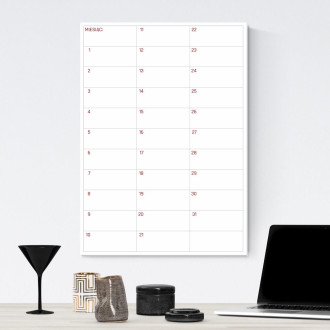 Dry-erase magnetic board monthly planner 370