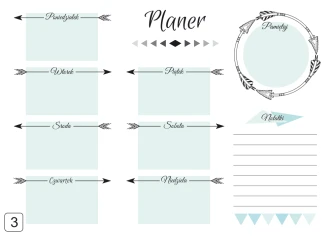 Dry-Erase Magnetic Whiteboard Weekly Planner 406