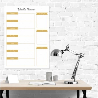 Dry-Erase Magnetic Whiteboard Weekly Planner 407