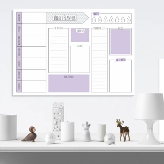 Dry-Erase Magnetic Whiteboard Weekly Planner 411