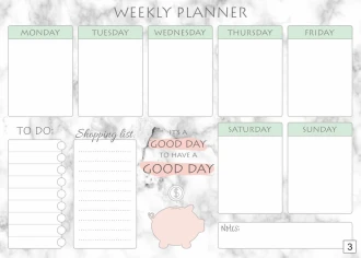 Dry-Erase Magnetic Whiteboard Weekly Planner 413