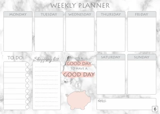 Dry-Erase Magnetic Whiteboard Weekly Planner 413