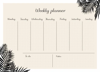 Dry-Erase Magnetic Whiteboard Weekly Planner 468