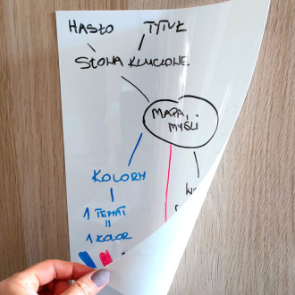 A4 dry-erase board self-adhesive with multiple application possibility