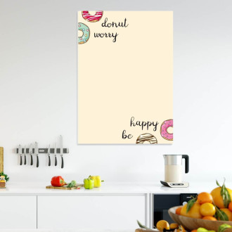 Dry-Erase Board Donut Worry Be Happy 533