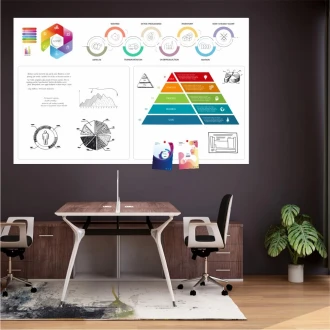 Magnetic dry-erase board with custom graphics made to measure