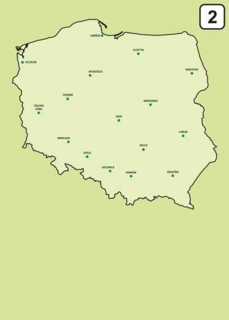 Dry-erase Board Map of Poland 239