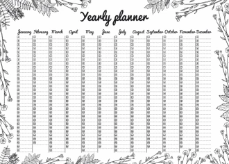 Dry-Erase Board Yearly Planner 472