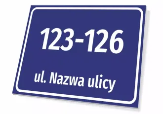 Address Plate With Street And House Number
