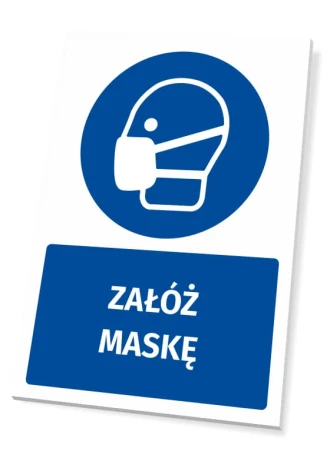 Mandatory Safety Sign Put On The Mask
