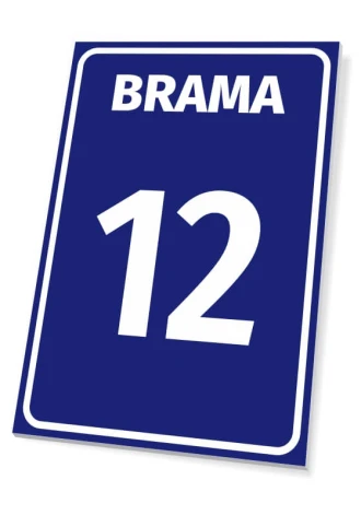 Gate Sign With A Number Or Letter