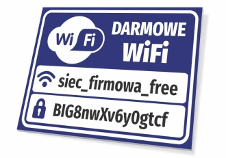 Free Wifi Sign, With Fields For Access Data