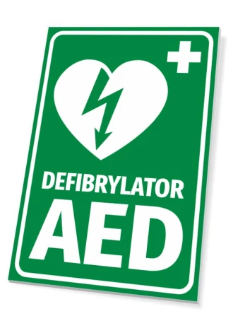 Safety Warning Information Sign Aed Defibrillator
