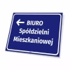 Information Sign: Housing Cooperative Office, Arrow Left