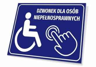 Information Sign Doorbell For Disabled People