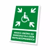 Information Sign: Emergency Exit for Disabled Persons