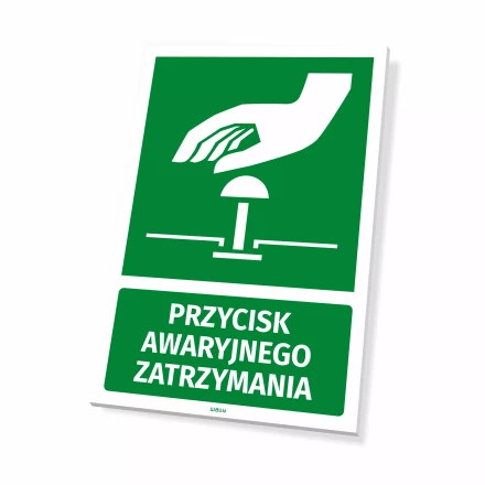 Information sign: Emergency stop button