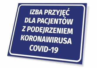 Information Sign Emergency Room For Patients With Suspected Covid-19 Coronavirus