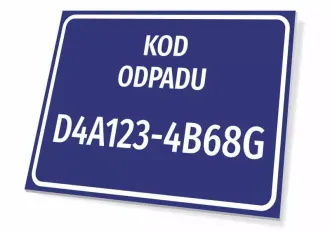 Information Sign Waste Code, Along With The Number, Code
