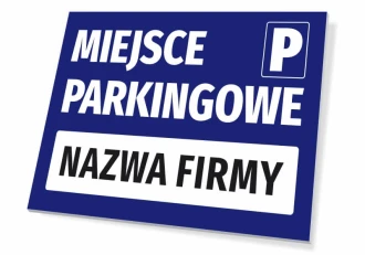 Information Sign Parking Space, With A Field For The Company Name