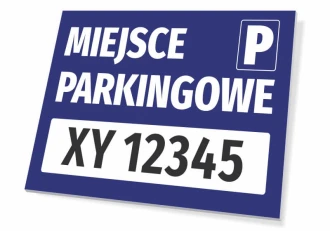 Information Sign Parking Space, With A Field For The Vehicle Registration Number