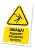 Safety Warning Information Sign Attention! High Voltage Wires