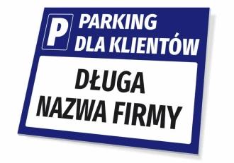 Information Sign Parking For Company Customers With A Field For The Name