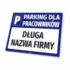 Parking Sign For Employees With A Field For The Name