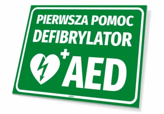 Information Sign First Aid Defibrillator Aed