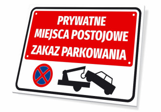 Information sign Private parking space, no parking