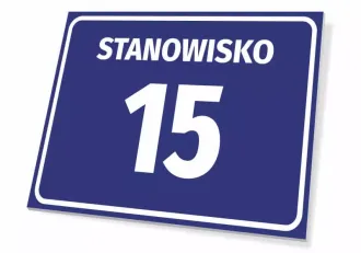 Information sign Position with a number