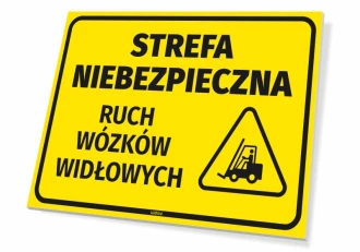 Information Sign Danger Zone Forklift Traffic