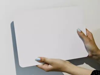 A4 Whiteboard On 2Mm Pvc Backing With Magnetic Strips For Racks Rounded Corners