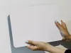 Dry-erase A4 board with magnetic strips for shelves