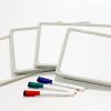 Dry erase plate in a frame (different formats and colours)