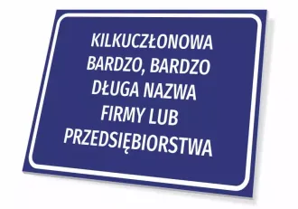 Information Sign With The Name Of The Company