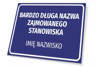 Information Sign Position, Name, Surname