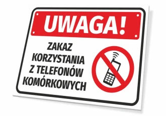 Information Sign Prohibition Of Using Cell Phones T529
