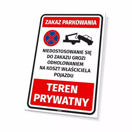 Sign: No Parking – Failure to comply may result in towing.