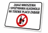 Information Sign It Is Forbidden To Bring And Consume Alcohol In The Playground