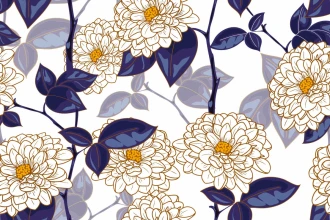 White Flowers 0140 Wallpaper