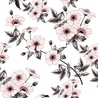 Pale Pink Flowers Wallpaper 0169