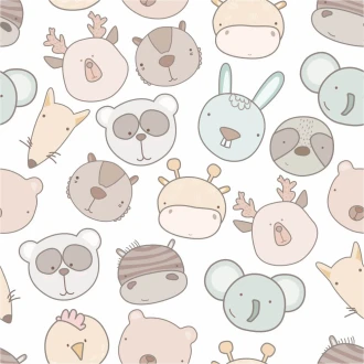 Pastel Animals Wallpaper For Kids 0499