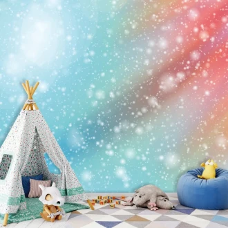 Wallpaper For A Child\'S Room Snowflakes, Stars 073