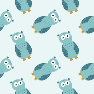 Owls 0233 Kids Wallpaper